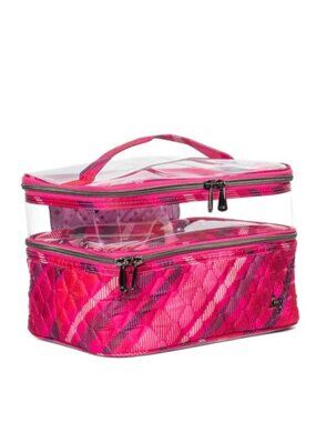 Lug Whoosh Clearview Cosmetic Case Berry Plaid